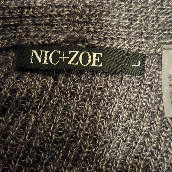 NIC+ZOE Charcoal V-Neck Sweater - Picture 7 of 7